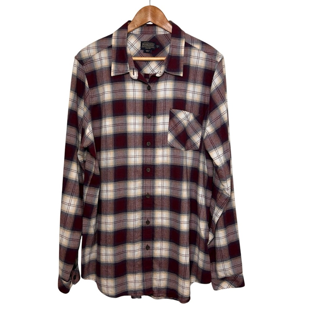 Pendleton Women's Woolen Mills Cowgirl Plaid Button-up Shirt Rodeo Western LT